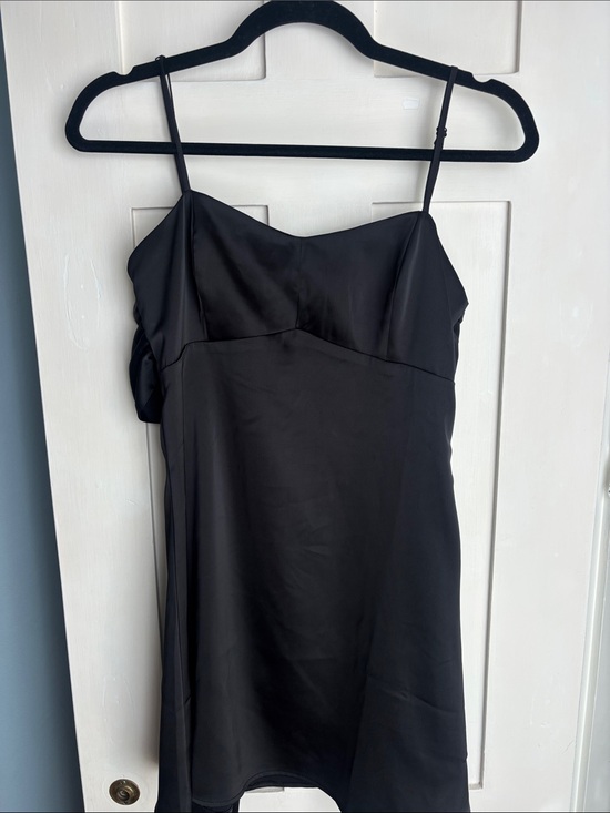 Urban Outfitters Dresses & Skirts - Urban Outfitters Black Satin Slip Dress with Spaghetti Straps